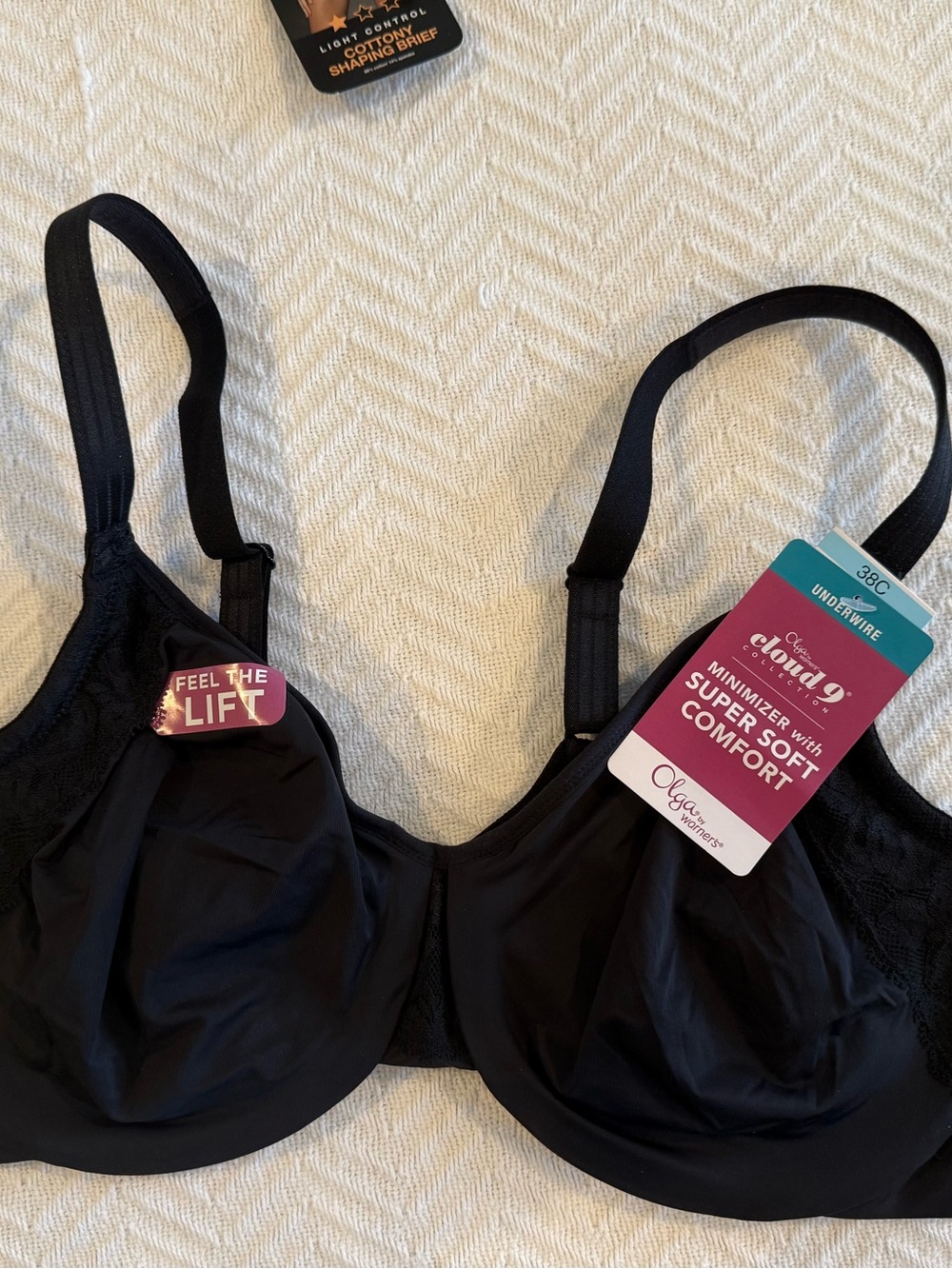 Olga Cloud 9 Black Bra Size 36C NWT